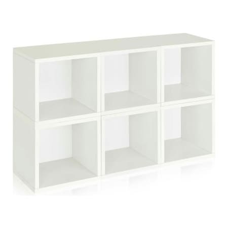 Way Basics Way Basics Stackable Modular Storage 6 Cubes, White PS-MC-6-WE